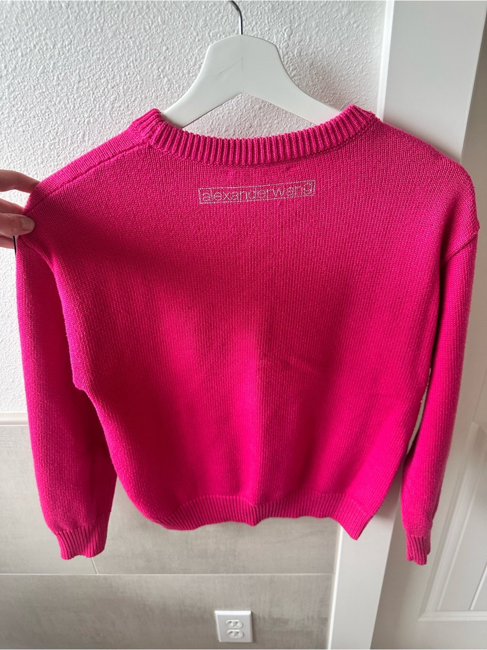 Alexander Wang Fuchsia Teddy Knit Crewneck Sweater - Picture 2 of 7